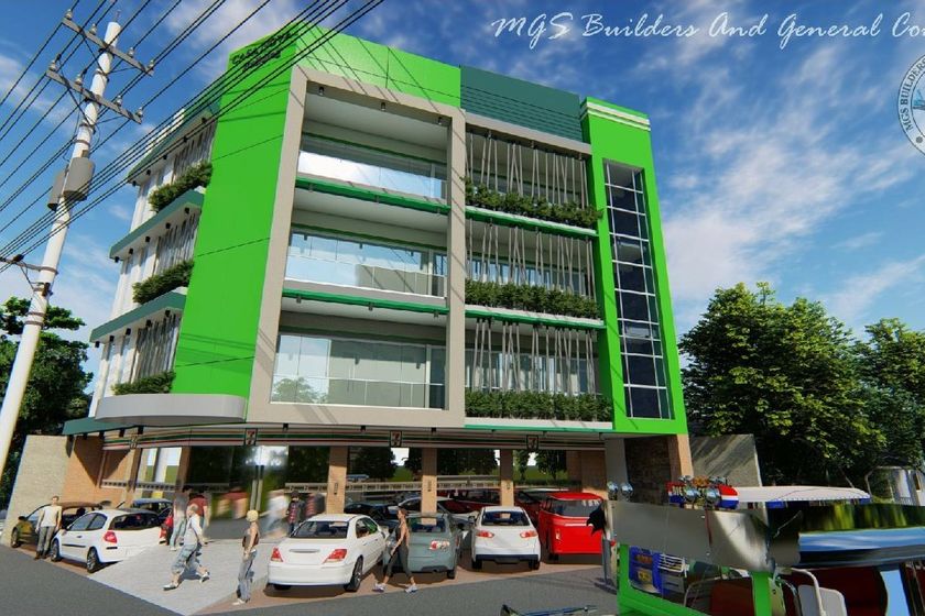 Rendering of a proposed four-storey commercial building